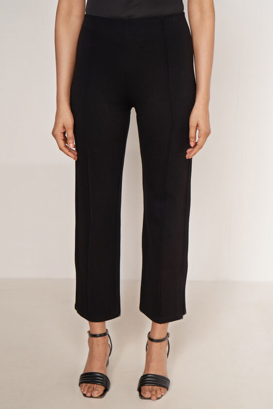 Black Formal Straight Bottom, Black, image 1
